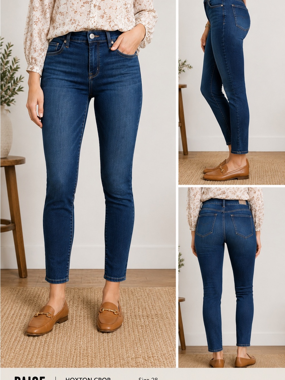PAIGE Hoxton Crop Yogi Wash Mid-Rise Ankle Skinny Jeans